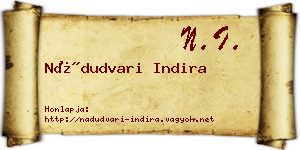 Nádudvari Indira névjegykártya